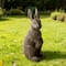 Glitzhome® 28" MGO Oversized Bronze Standing Rabbit Statue